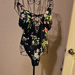 TiniBikini Black and Green Swimsuit